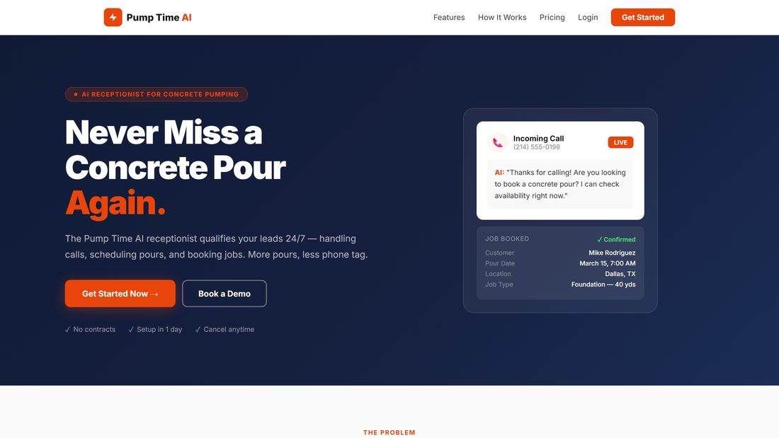 Pump Time AI website
